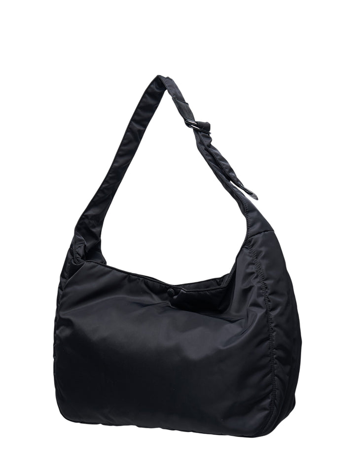 Comme des Garçons Homme x Porter black nylon duck oversized shoulder bag with multi-pocket utility exterior and detachable mini pouch - view 2