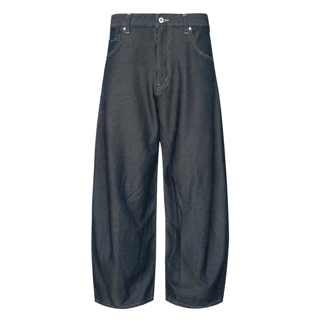 Garment Dyed Wide Leg Jeans