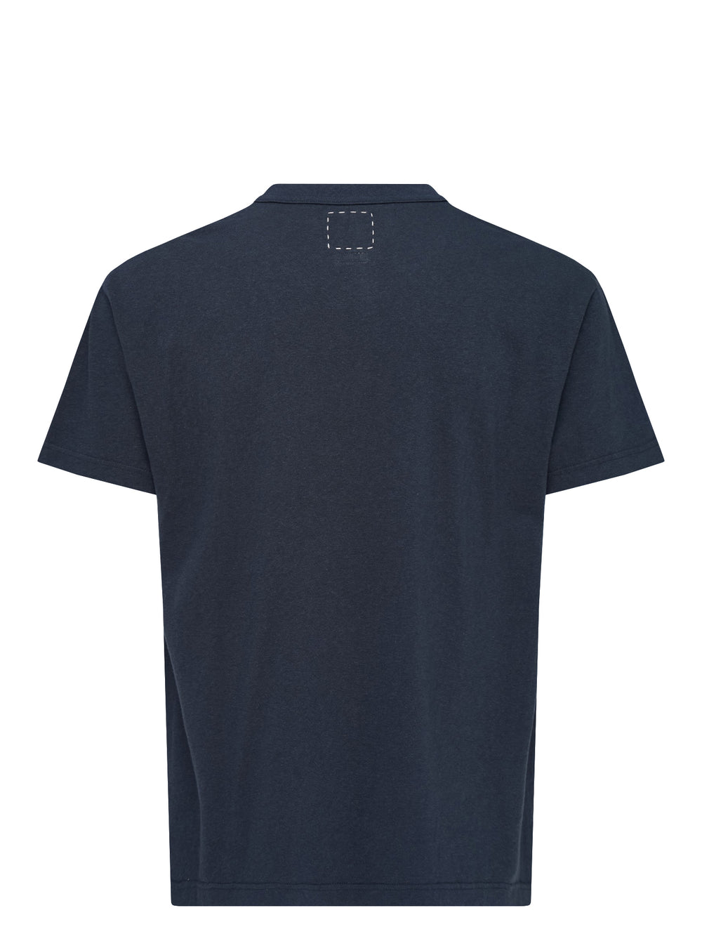 visvim Ultimate Jumbo II short sleeve tee in navy with crew neck and chest pocket, front view - view 2