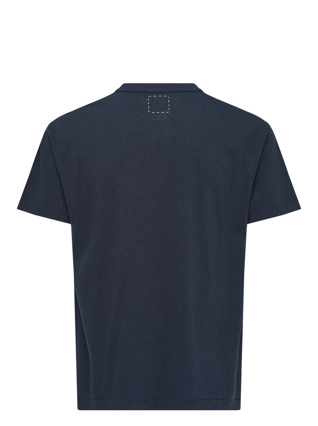 visvim Ultimate Jumbo II short sleeve tee in navy with crew neck and chest pocket, front view - view 2