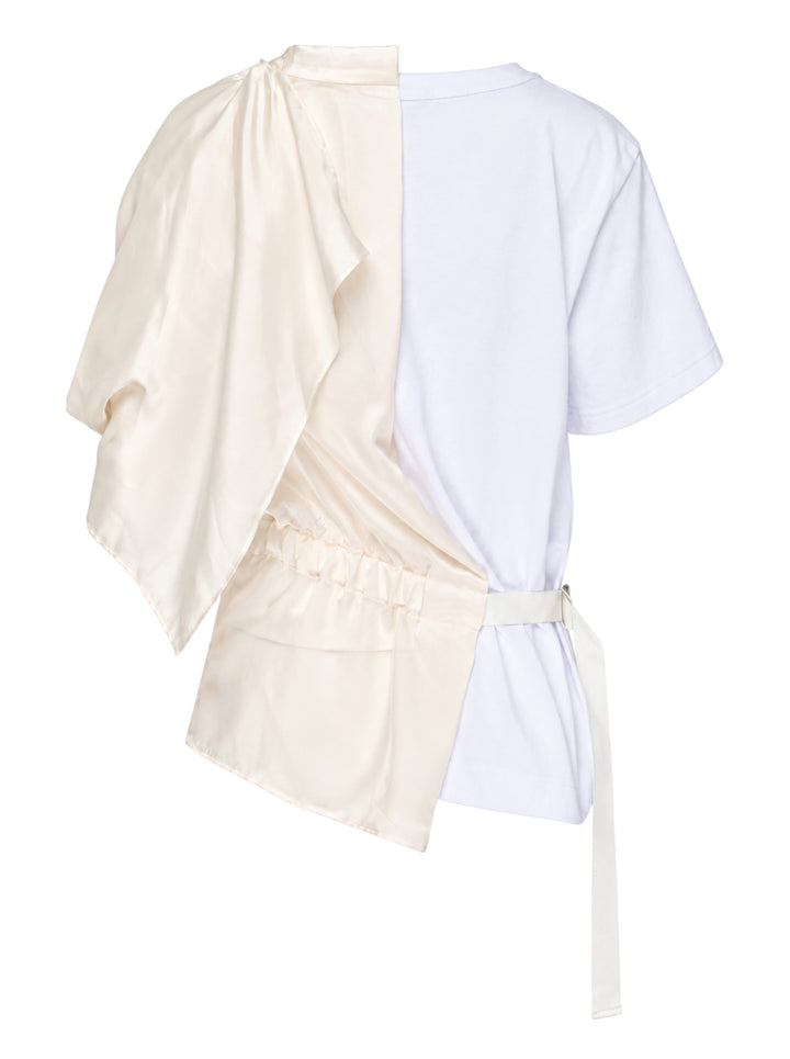 sacai Satin x Cotton Jersey Tee - view 2