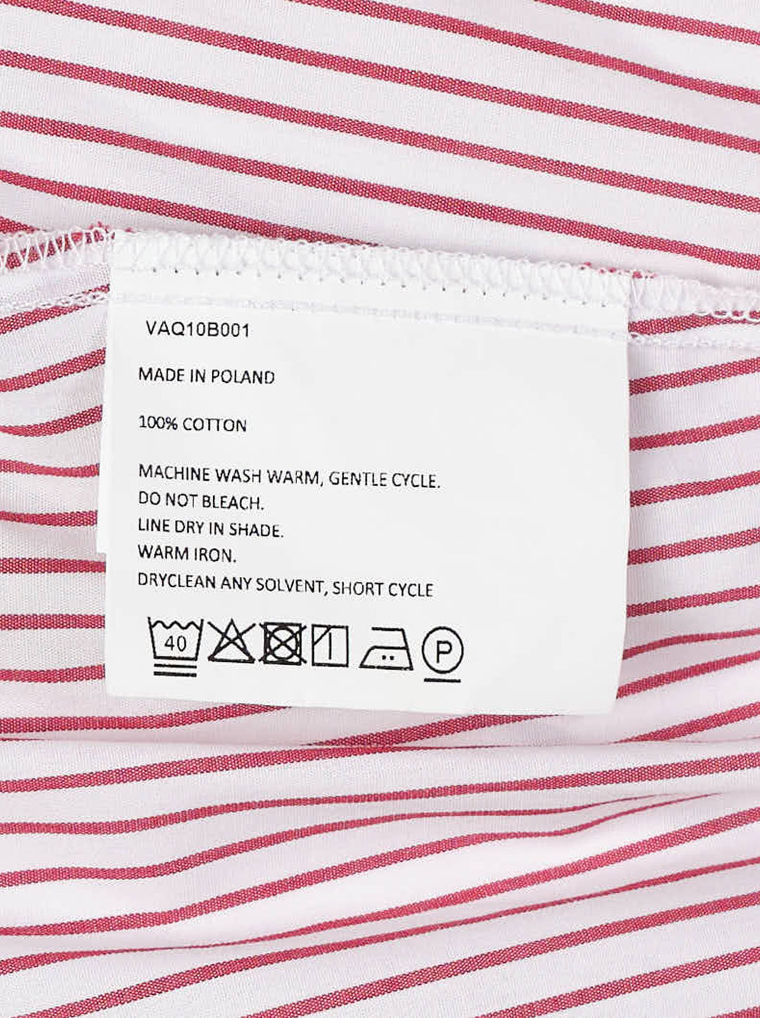 Vaquera red and white striped button-down shirt bodysuit with elasticated peplum waist and cream lace-trimmed leotard base - view 3