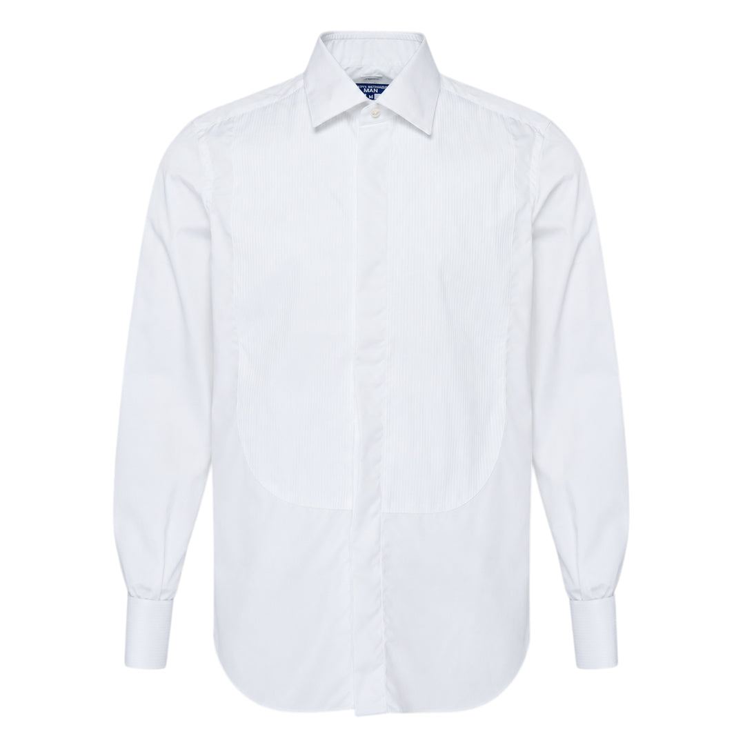 Long Sleeve Pleated Bib Shirt