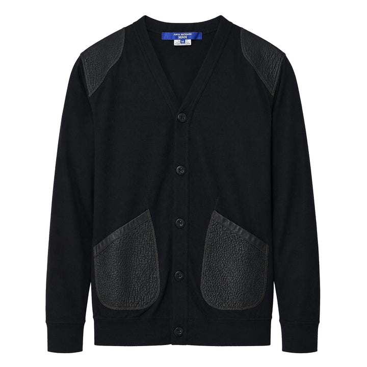 Wool Jersey Cowhide Cardigan