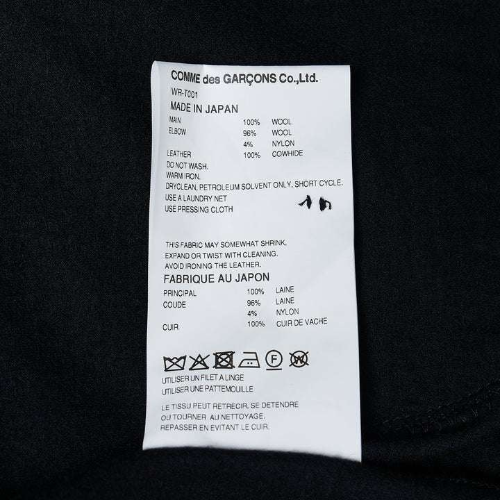 Wool Jersey Cowhide Cardigan