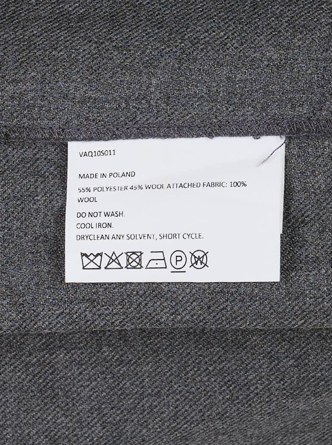 Vaquera heathered grey pleated midi skirt with box pleats and fitted waistband, shown flat on a white background - view 3