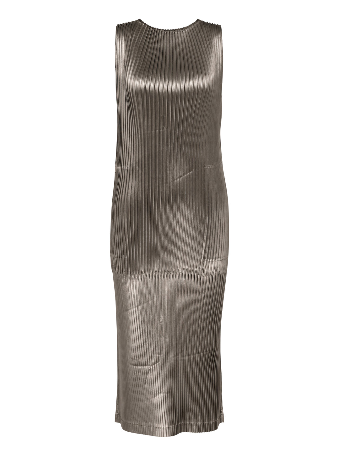 ISSEY MIYAKE Glossed Panels Pleated Dress