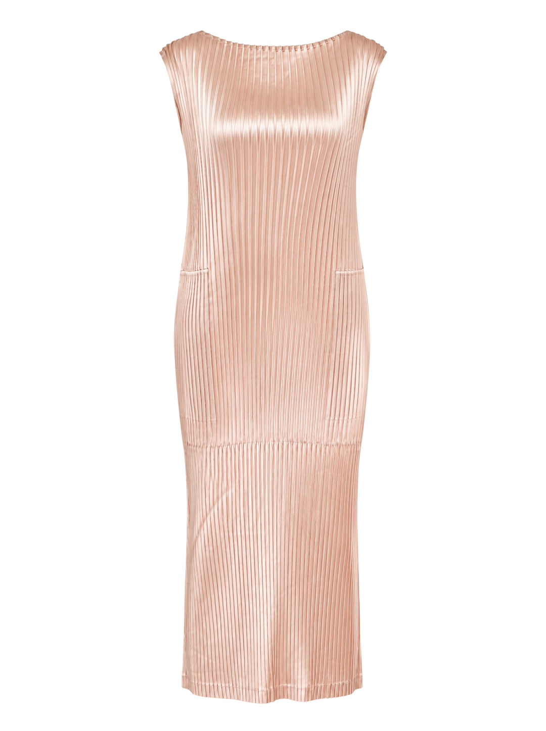 ISSEY MIYAKE Glossed Panels Pleated Dress