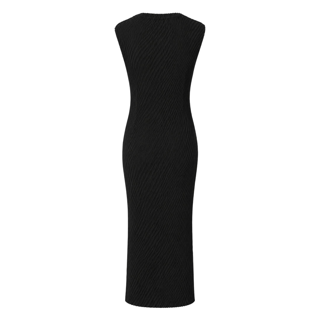 Rhombus Pleats Midi Dress