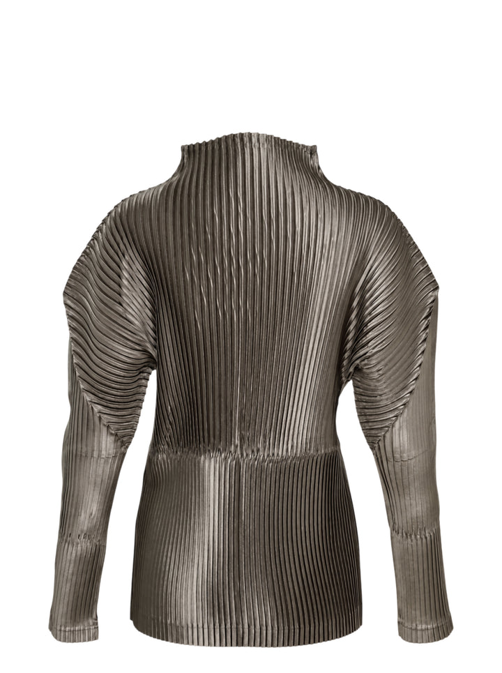 ISSEY MIYAKE Glossed Panels Pleated Top - view 2
