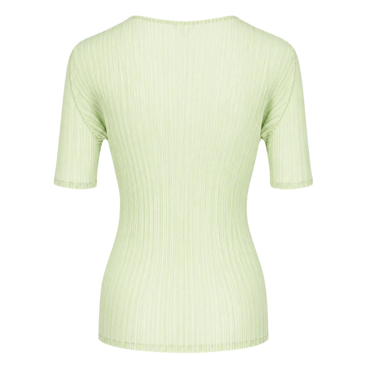 Pleated Cut-Out Short Sleeve Top