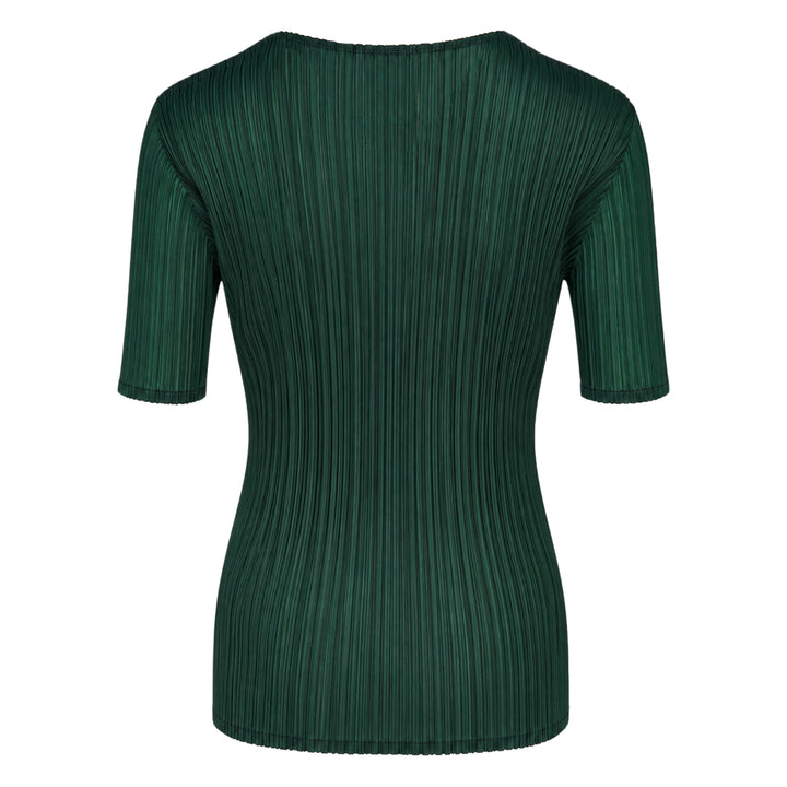 Pleated Cut-Out Short Sleeve Top