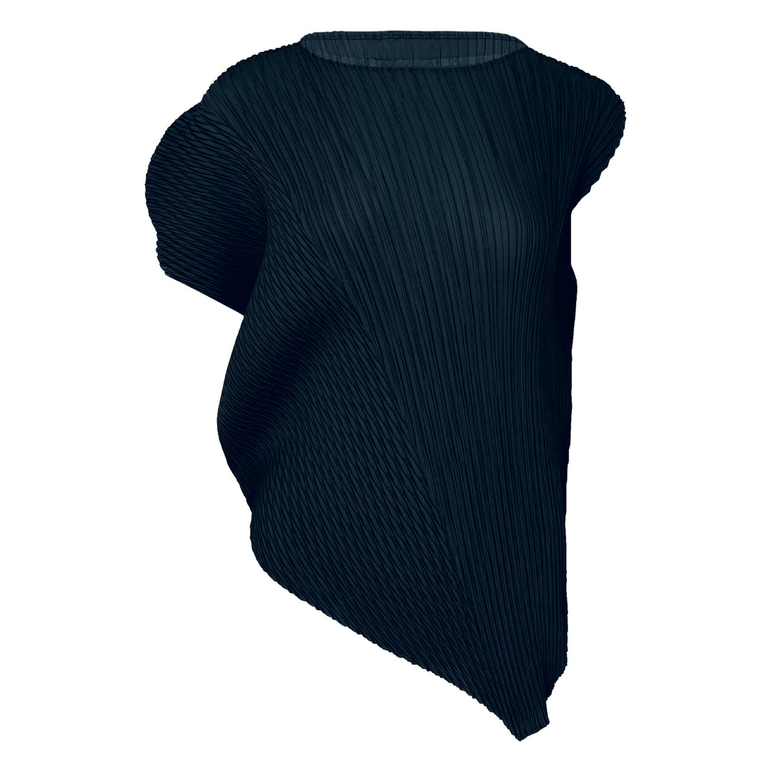 Leaf Pleats Asymmetric Top