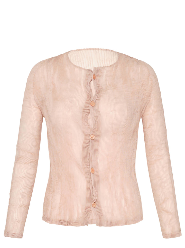 ISSEY MIYAKE Chiffon Twist Cardigan