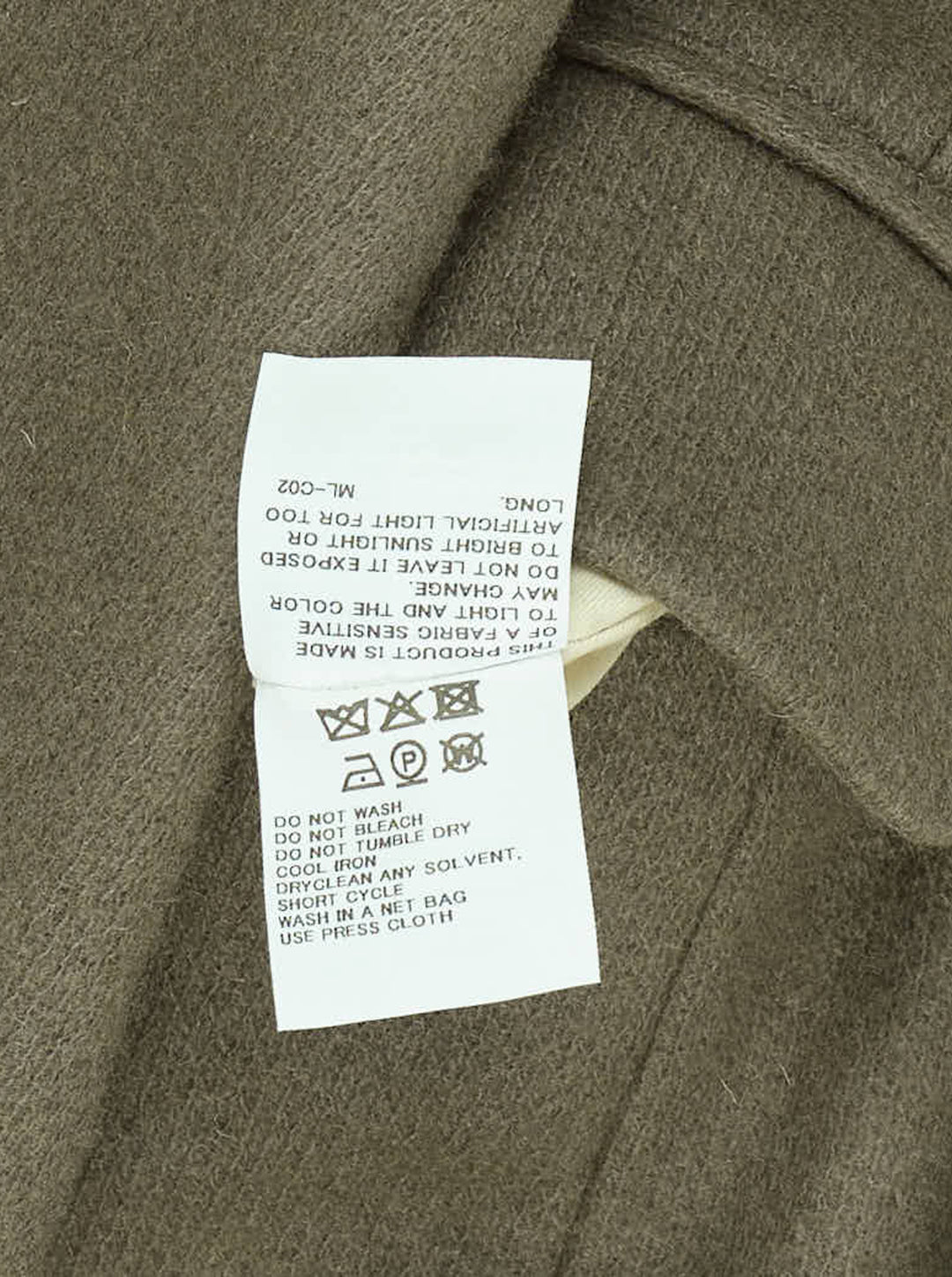 Issey Miyake Manner jacket in olive wool with integrated draped scarf collar and single button fastening - view 3