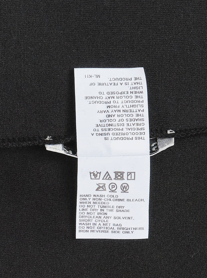 Issey Miyake Hands of Lover sleeveless black velour knit maxi dress with all-over grayscale photographic print of intertwining human arms and hands - view 3