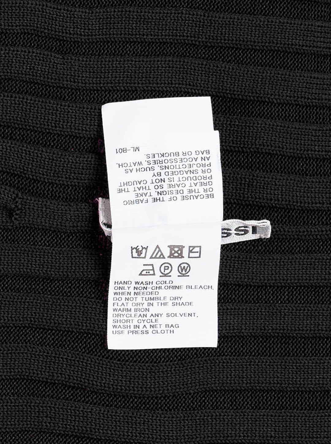 Issey Miyake black ribbed knit zip jacket with sculptural patchwork panels, funnel neck, full-length zip closure, and oversized silhouette — front view - view 3
