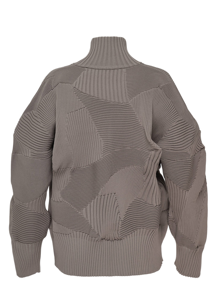 ISSEY MIYAKE Ribbed Knit Zip Jacket - view 2
