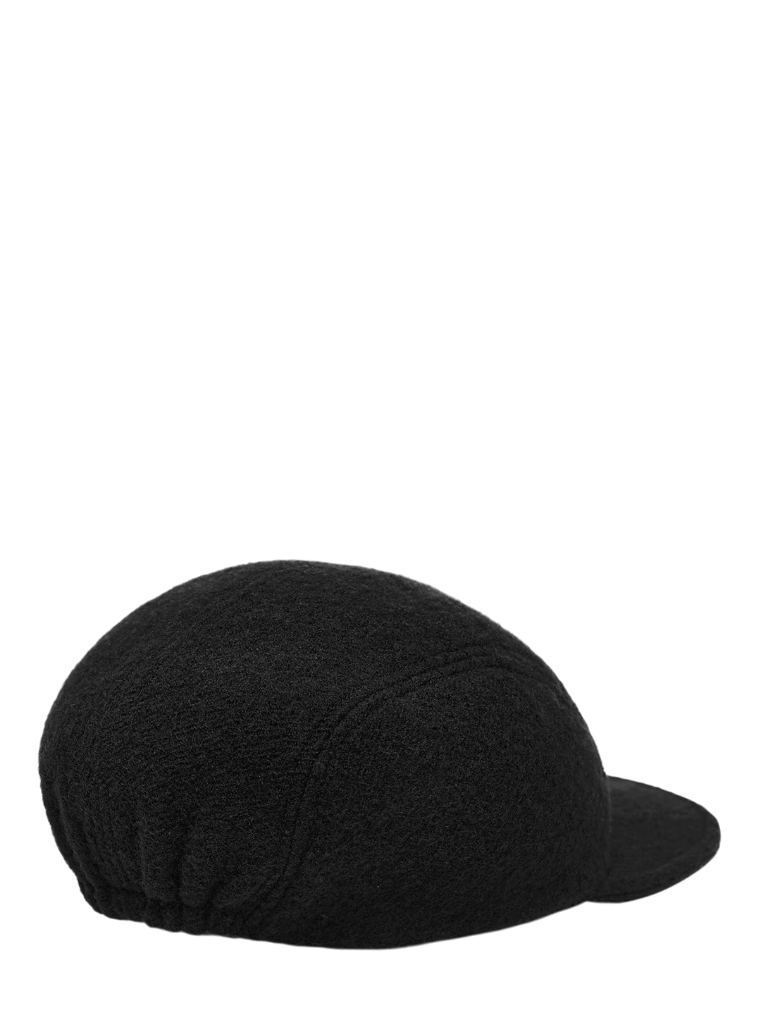 IM Men Fuller wool cap in black with five-panel construction and a curved brim, shown from the front - view 2