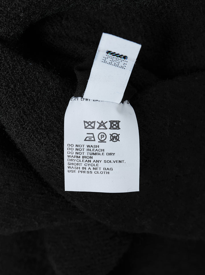 IM MEN Fuller Wool Blouson in black with stand collar, concealed button placket and slanted welt pockets, shown from the front - view 3