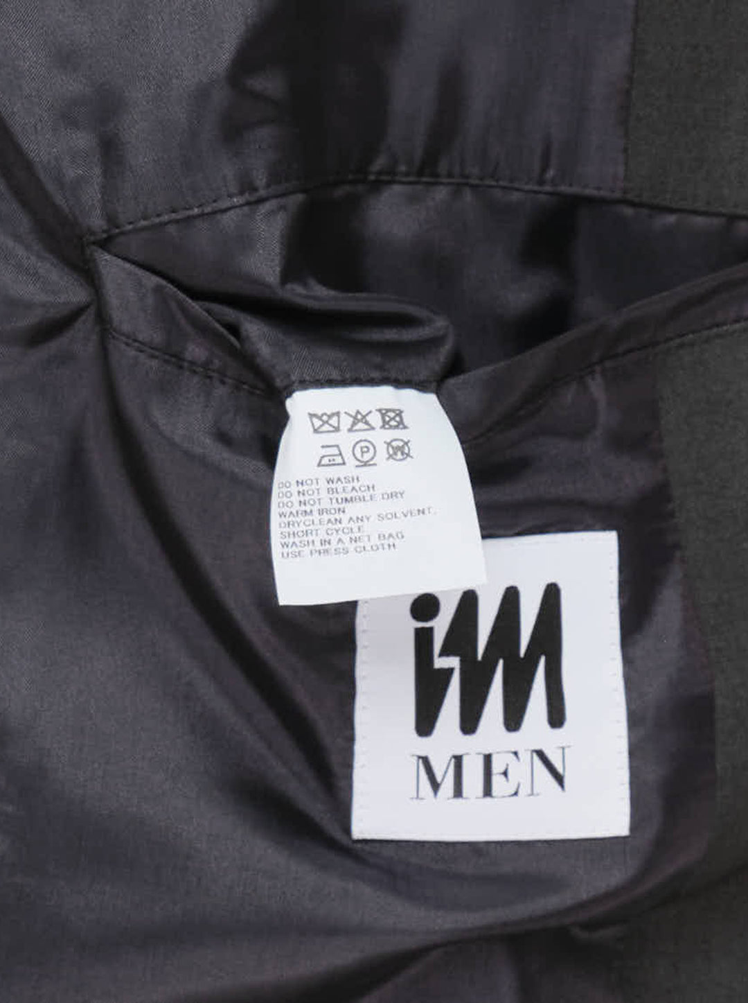 IM MEN Gradation Wool single-breasted charcoal jacket with notch lapels, flap pockets and patterned lining - view 3