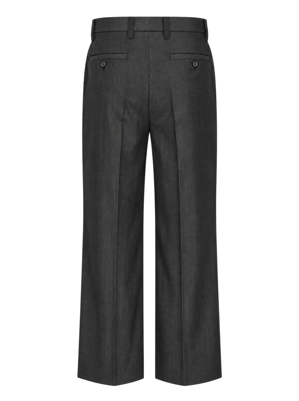 IM MEN Gradation Wool Pants in charcoal grey with front pleat, pressed crease and wide straight leg, shown from the front - view 2