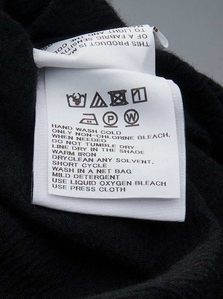 IM MEN Cotton Yak oversized long sleeve top in black with a dramatic gathered funnel neck, flat lay on white background - view 3