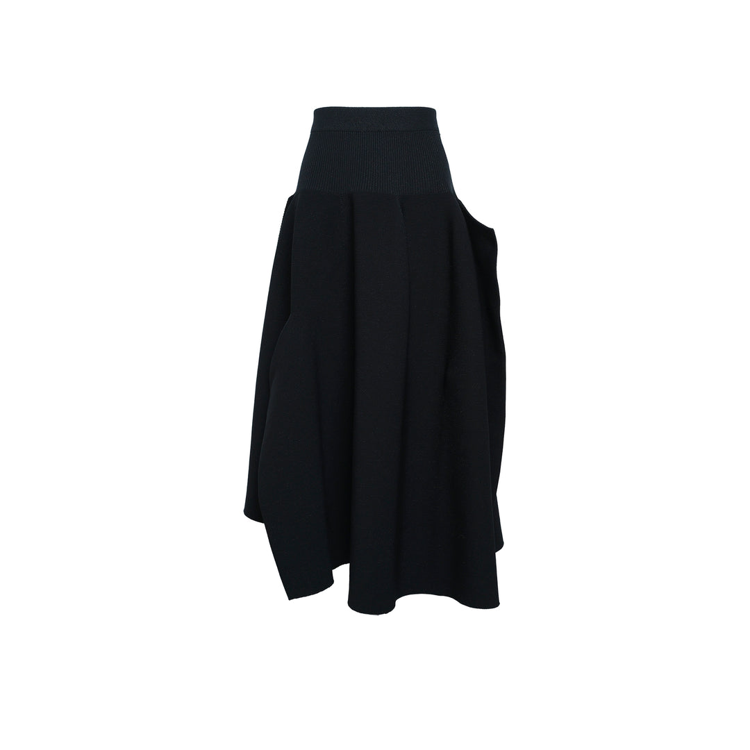 Pottery Crease Asymmetric Skirt