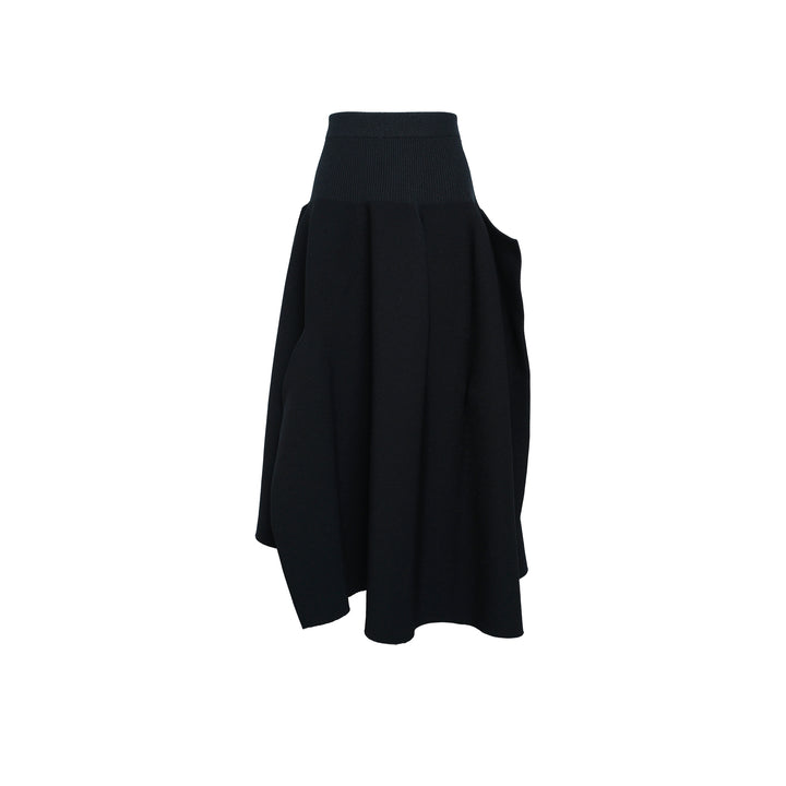 Pottery Crease Asymmetric Skirt