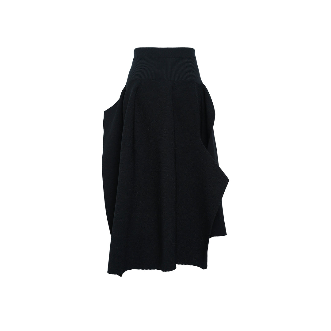 Pottery Crease Asymmetric Skirt
