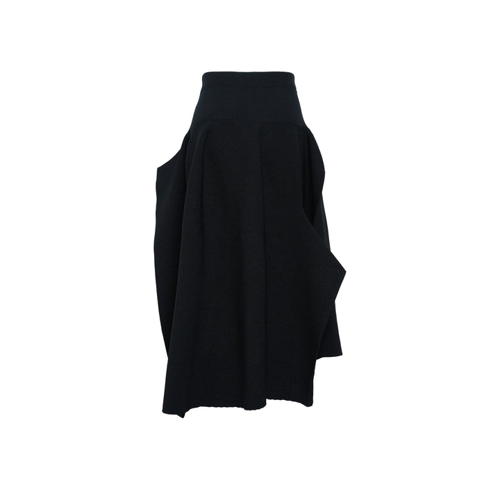 Pottery Crease Asymmetric Skirt