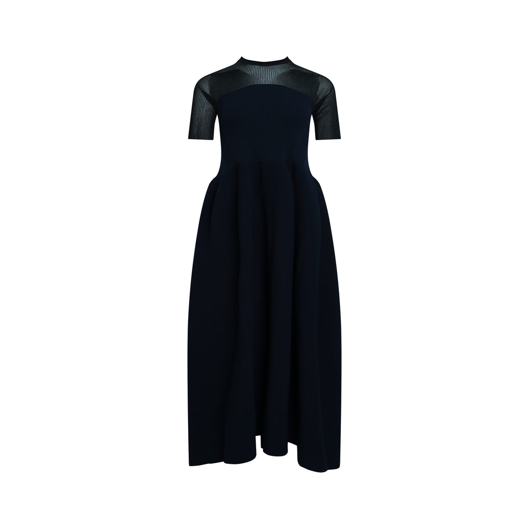 Pottery Lucent Décolletage Short Sleeve Dress