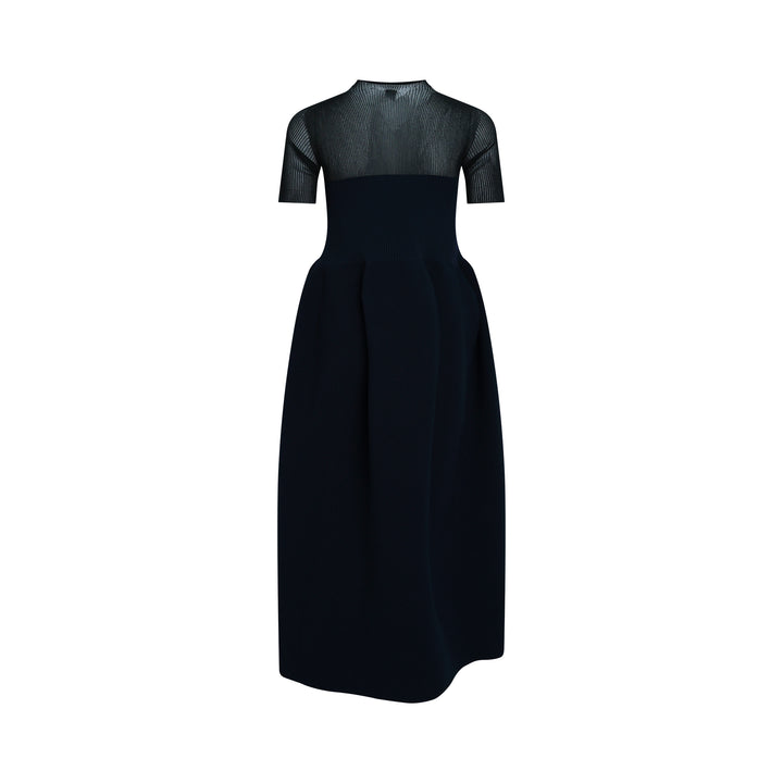 Pottery Lucent Décolletage Short Sleeve Dress