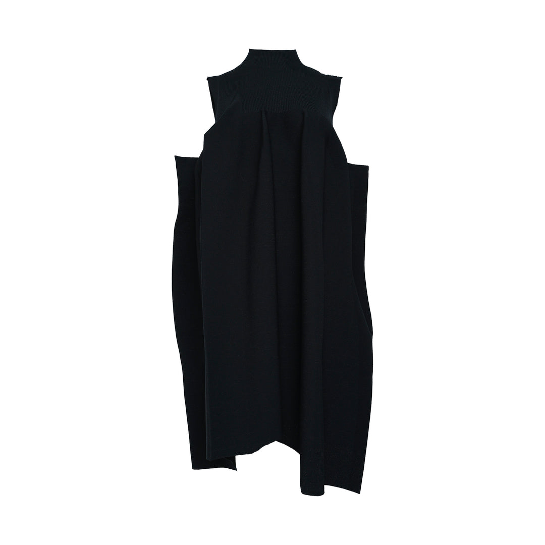 Pottery Crease Asymmetric Knit Dress