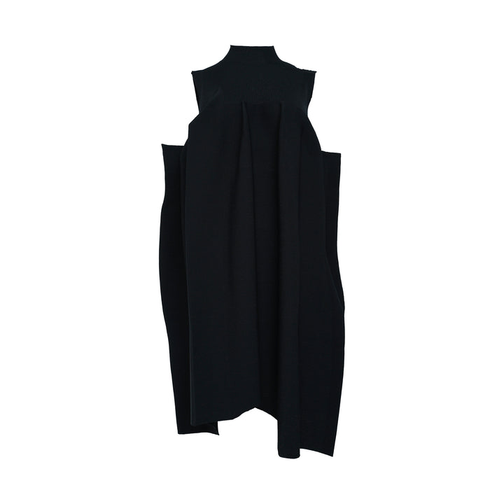 Pottery Crease Asymmetric Knit Dress