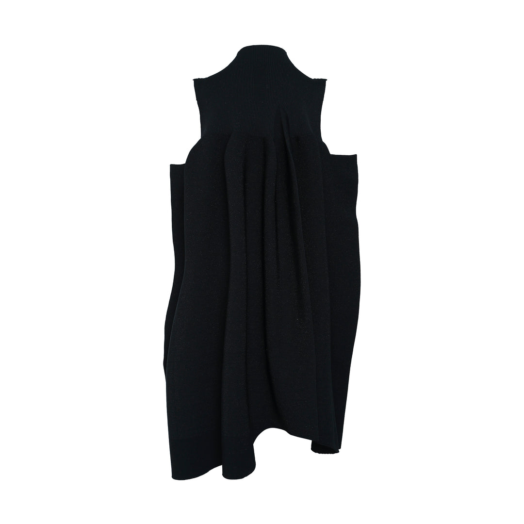 Pottery Crease Asymmetric Knit Dress