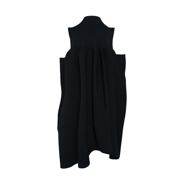 Pottery Crease Asymmetric Knit Dress