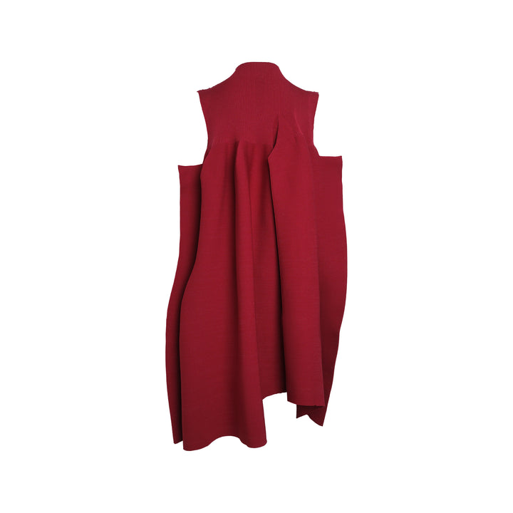 Pottery Crease Asymmetric Knit Dress