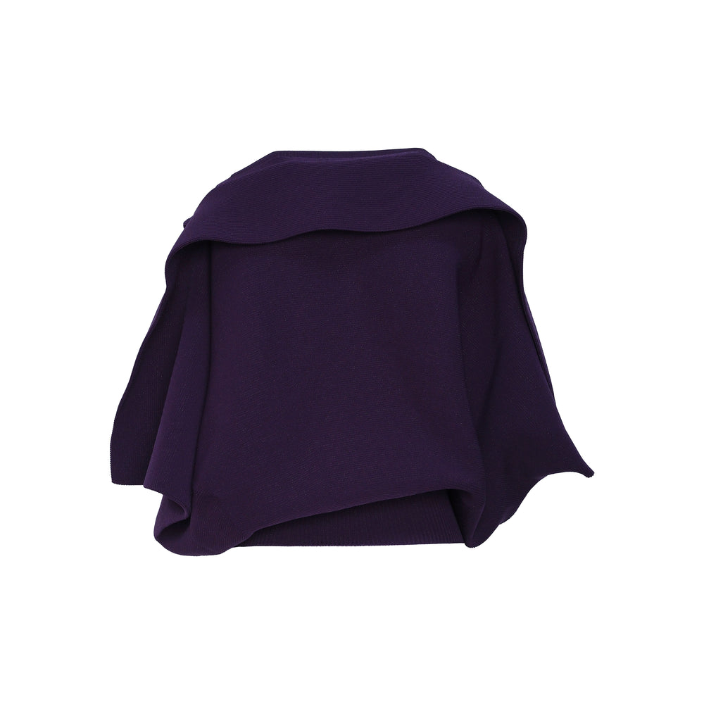 CFCL Pottery Crease Glitter Asymmetric Knit Top - view 2