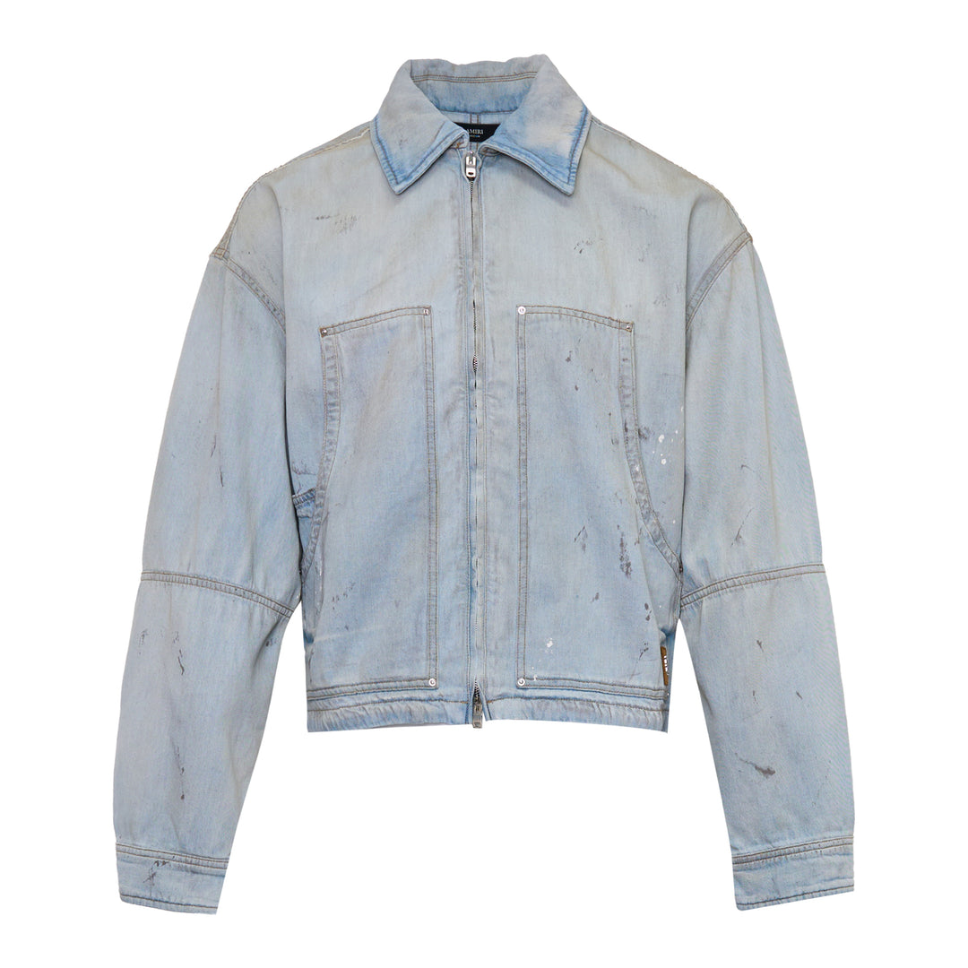 Distressed Denim Work Jacket