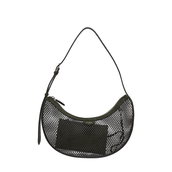 Demi Lune Fishnet Shoulder Bag