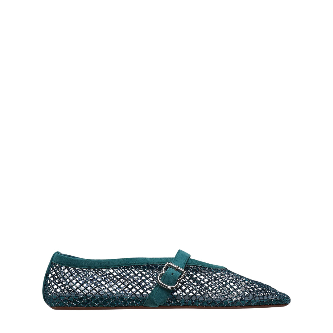 Fishnet Strass Ballet Flats