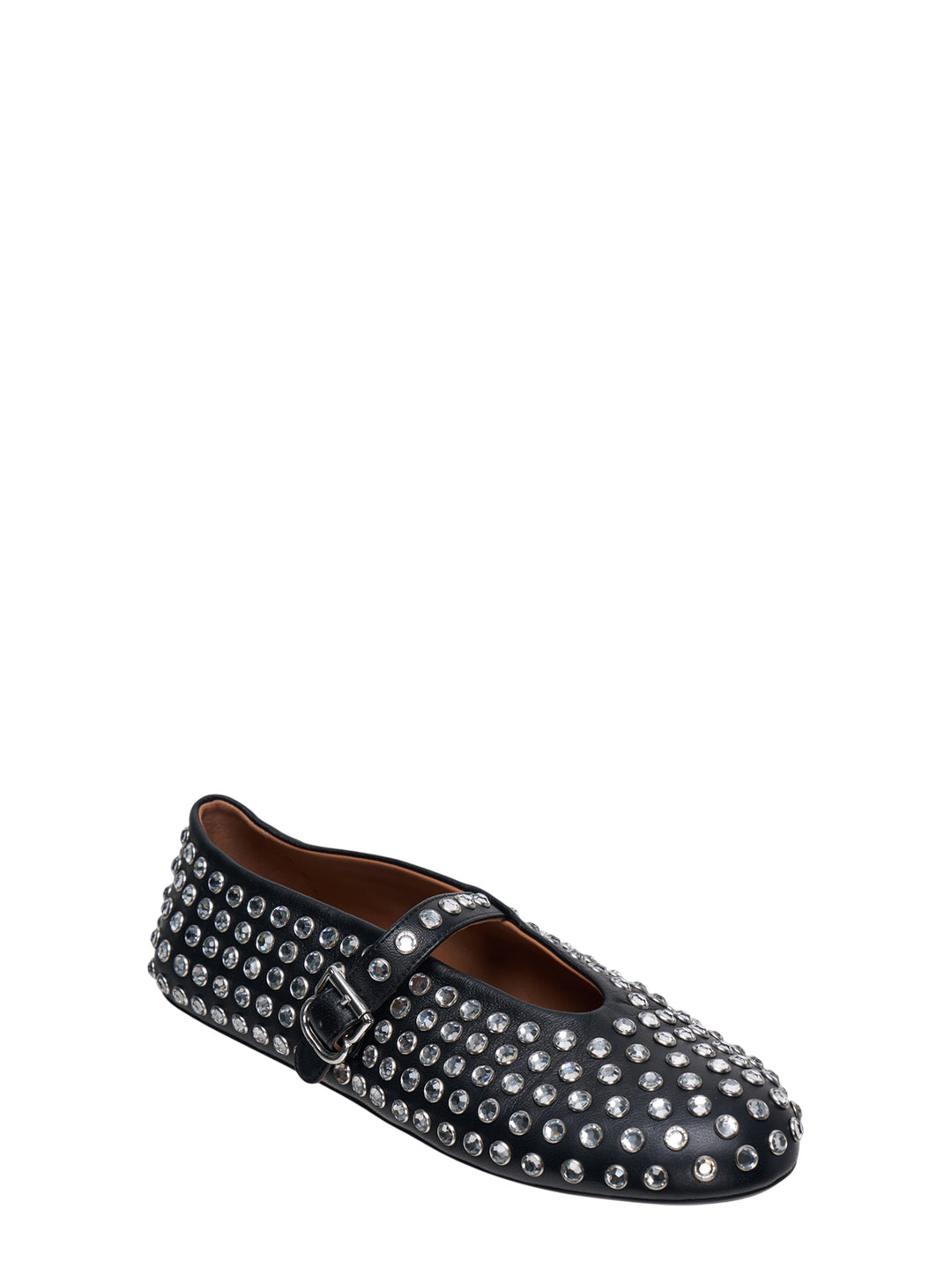 Crystal Studded Mary Jane Flats