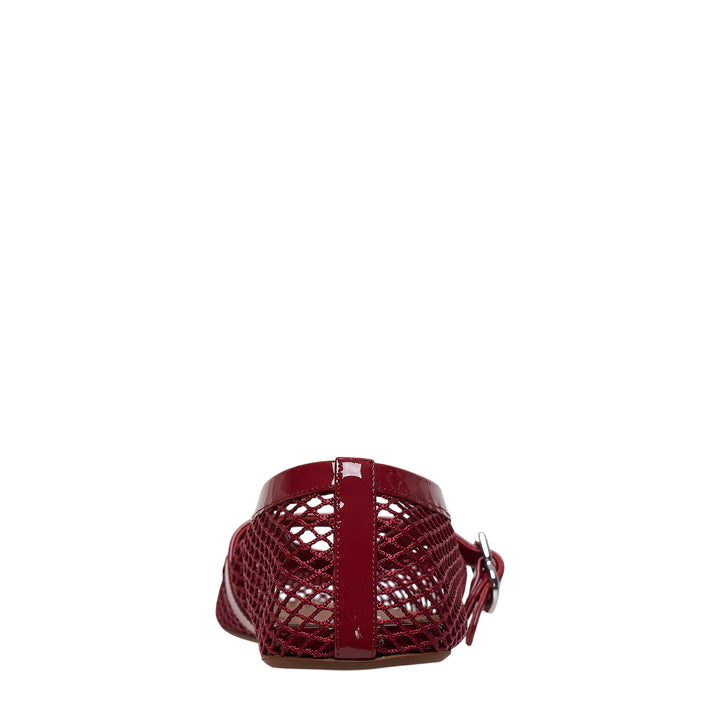 Fishnet Mary Jane Flats