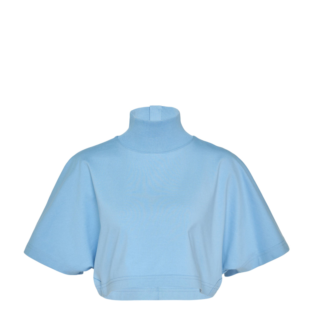 High Neck Cotton Jersey Tee
