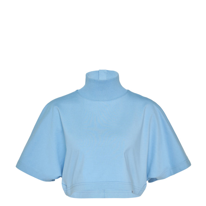 High Neck Cotton Jersey Tee