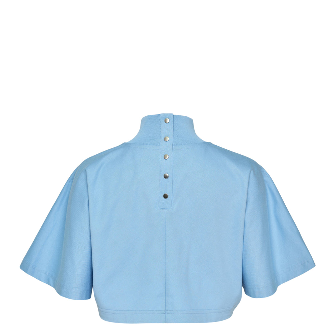 High Neck Cotton Jersey Tee