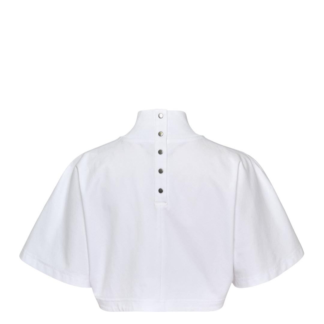 High Neck Cotton Jersey Tee