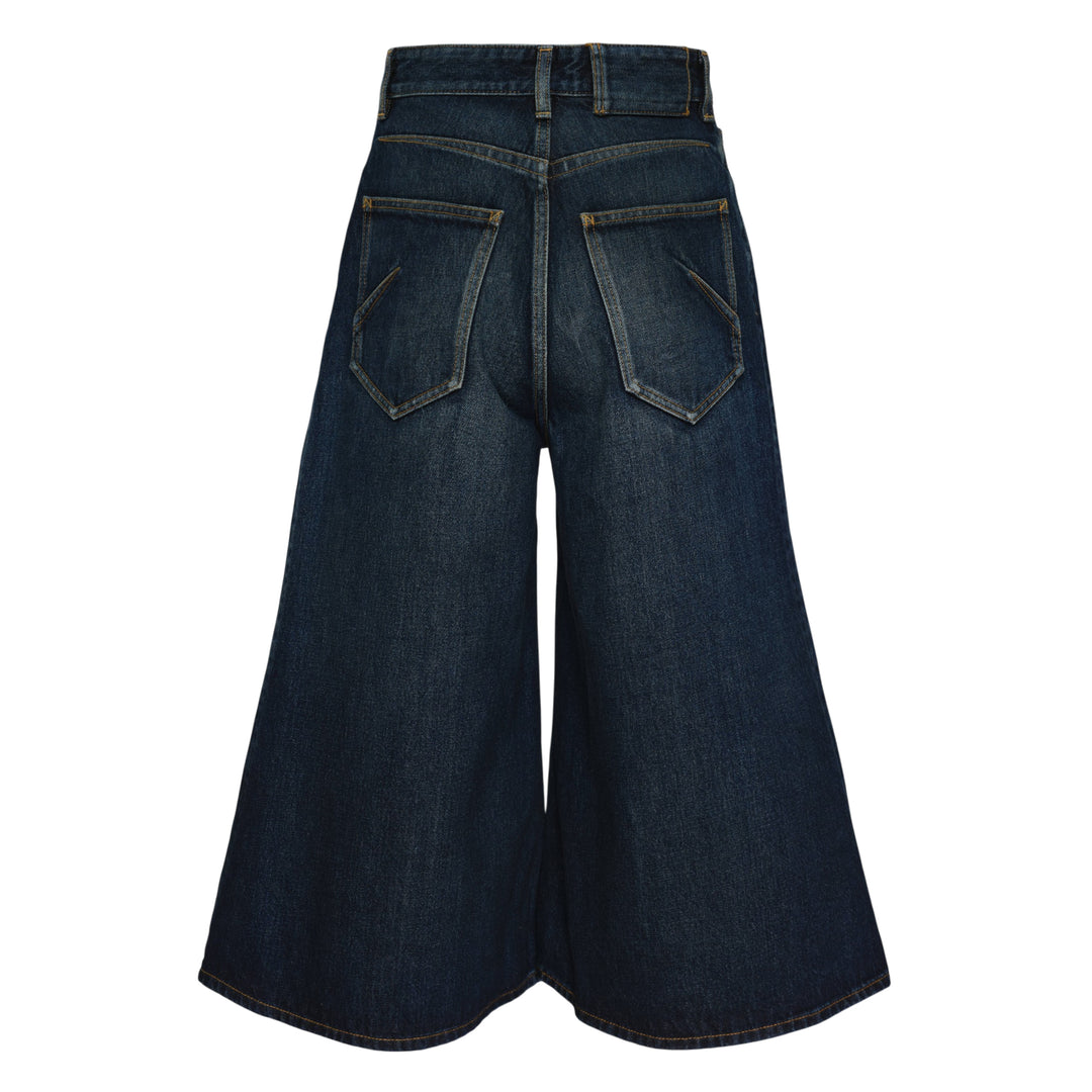 Palazzo Dock Blue Denim Shorts