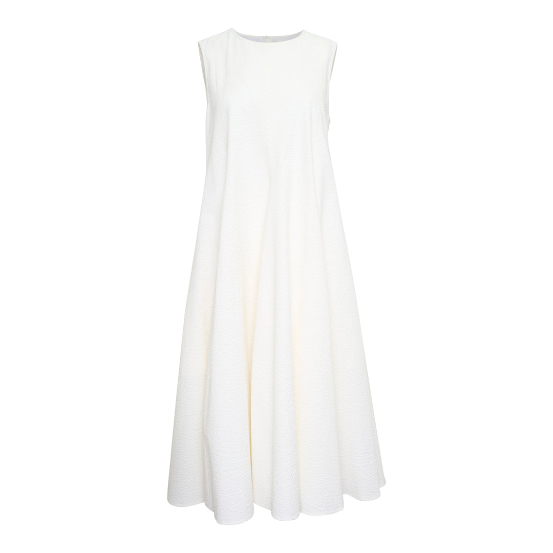 Cloqué Cotton Seersucker Dress
